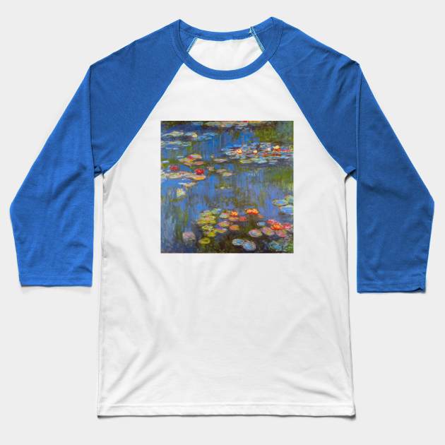 Waterlilies by Claude Monet Baseball T-Shirt by MasterpieceCafe